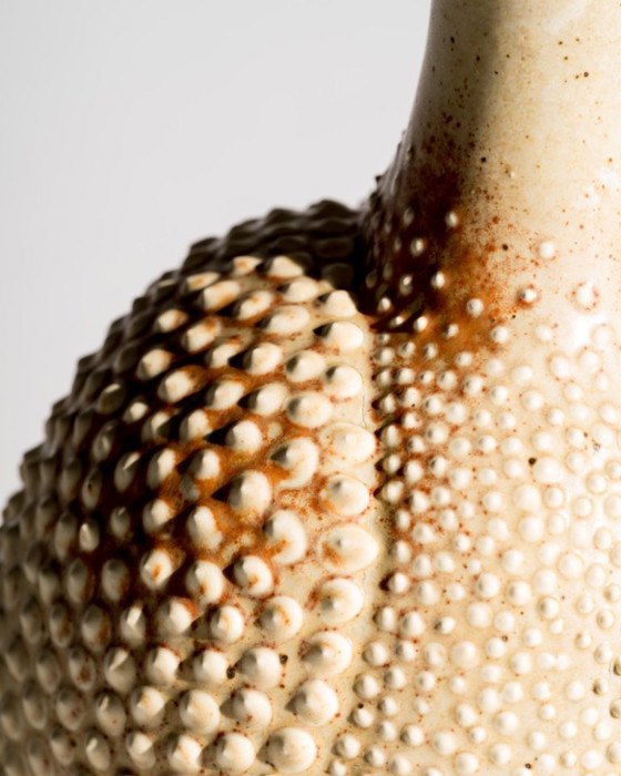 Image 1 of Jean-Claude de Crousaz Arpot Swiss Keramik Sculptural Textured Vase Switzerland