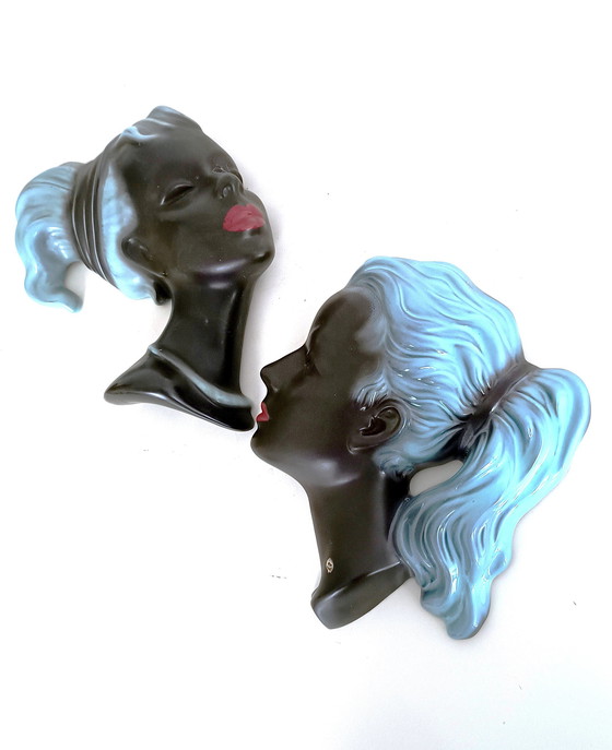 Image 1 of Cortendorf Due teste da parete anni Cinquanta