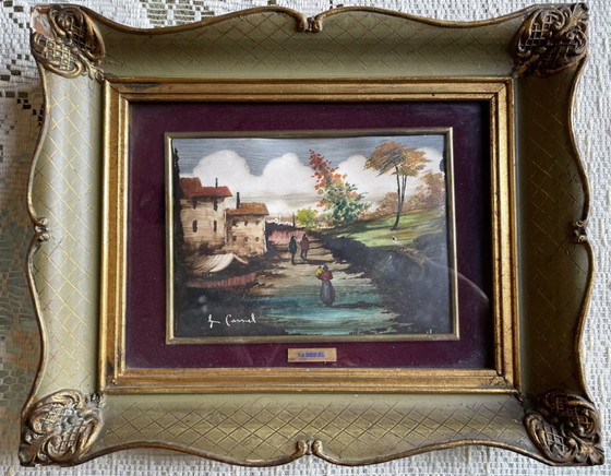 Image 1 of Öl auf Karton signiert Lucio Cargnel