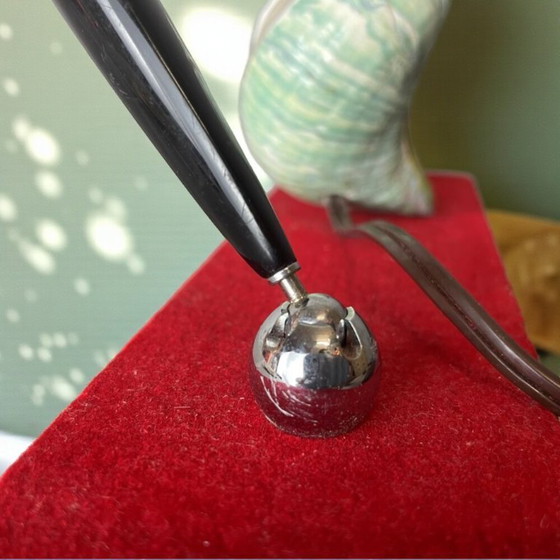 Image 1 of Juego de escritorio con luz de concha náutica y bolígrafo, años 40