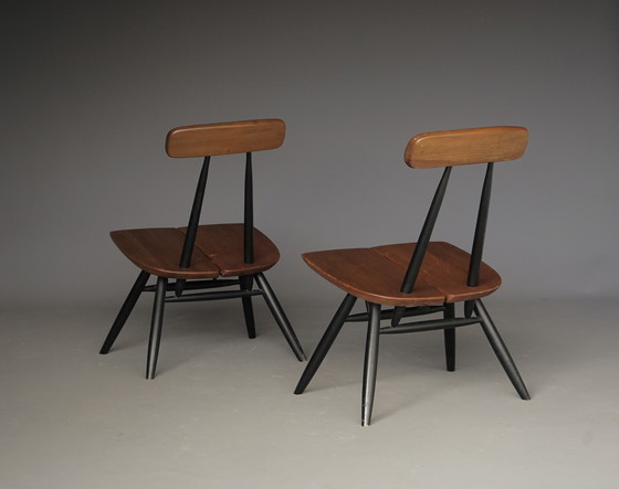 Image 1 of Pirkka Lounge Chairs by Ilmari Tapiovaara for Laukaan Puu. Set of 2