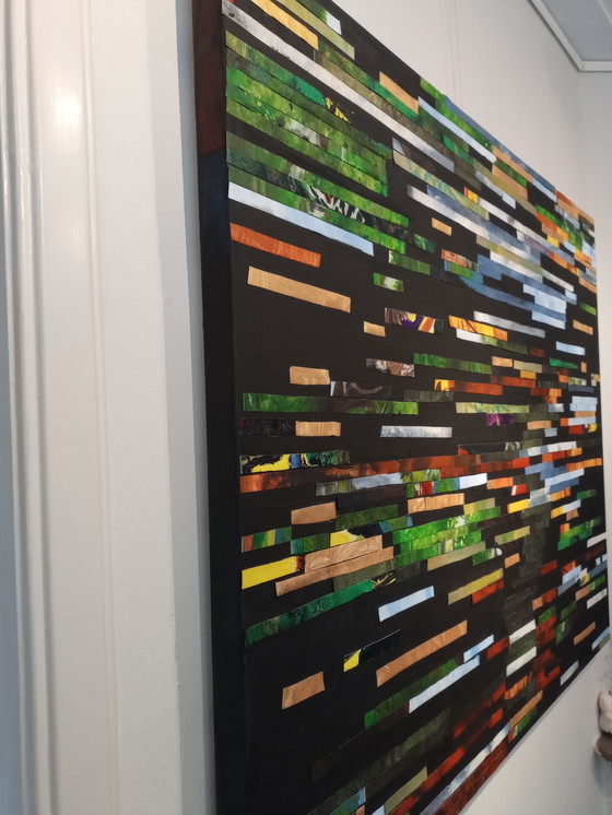 Image 1 of T. van Steenbergen "Various Stripes" 120 x 100 cm New