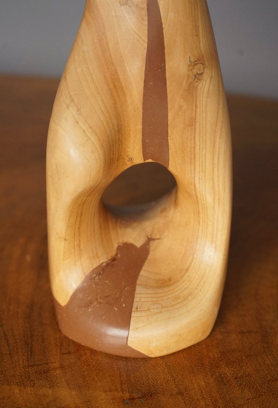 Image 1 of Mid-Century Abstract carved wooden Sculpture, 1968