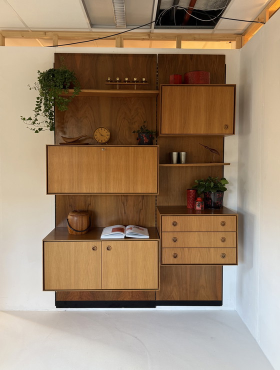 Image 1 of Vintage XL modular walnut wall system '80