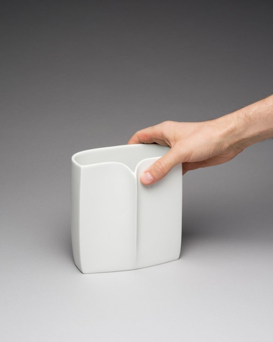 Image 1 of Rosenthal Porcelain Curated Set Wolf Karnagel “Owl” Vases & Jan van der Vaart