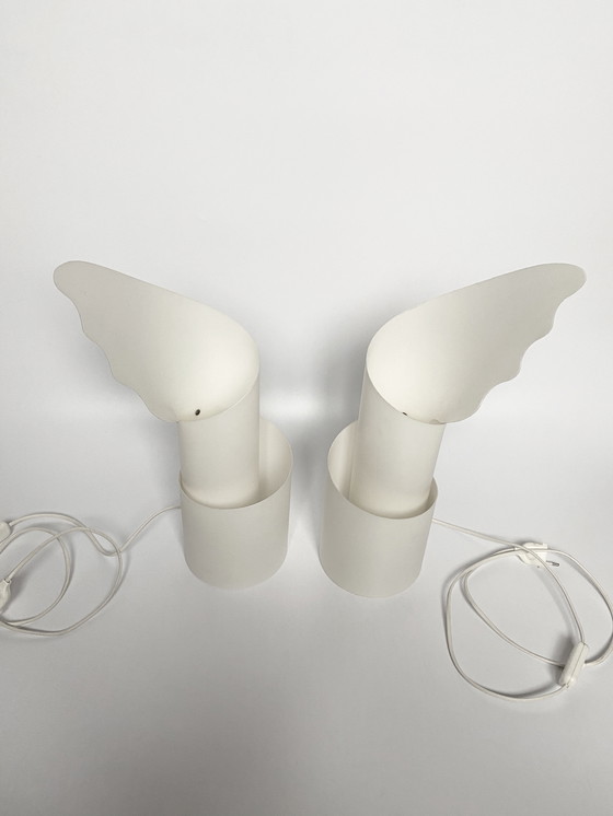 Image 1 of Slamp “Wings” tafellampen van Riccardo Raco, ontwerp uit 1980, postmodernisme.
