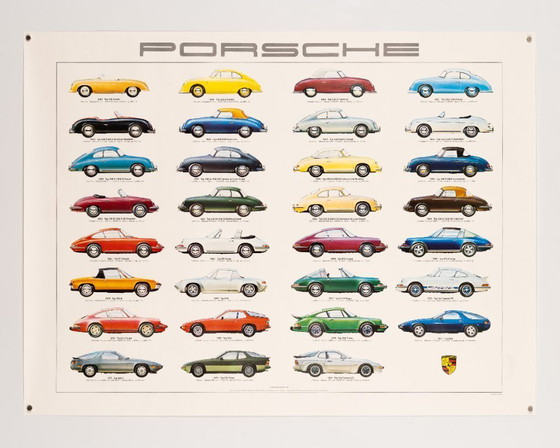 Image 1 of Auto sportive Porsche – 1980 – Poster originale vintage Porsche di Ken Rush – Vintage – 76x102 cm