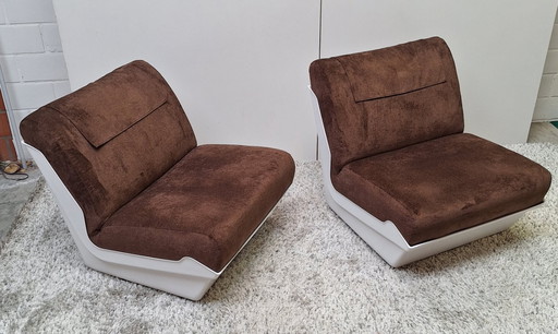 Set di 2 poltrone lounge Space Age, anni '70.