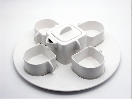 Juego de té o café Angelo Mangiarotti para F.lli Brambilla, años 70