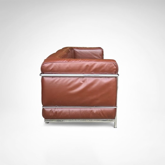 Image 1 of Canapé 3 places en cuir LC2, premier modèle de production, conçu par Le Corbusier et al., Cassina, années 1970
