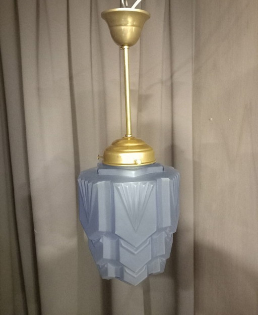 Art-Déco-Plafondlampe „Wolkenkratzer“, 1920-1930.