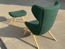 CASSINA P22 fauteuil + hocker design PATRICK NORGUET groen | essen