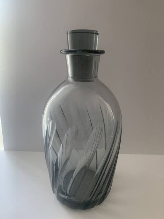 Image 1 of Wilhelm Wagenfeld Likörflasche Flasche liquor bottle Eremit Vereinigte Lausitzer Glaswerke Weißwasser WMF Bauhaus Design