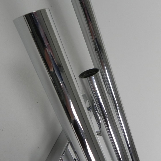 Image 1 of TeDe light wall lamp with 3 chrome cylinders, 1970s