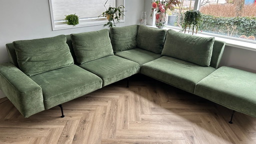 Passe Partout Zico Corner Sofa Green Velvet