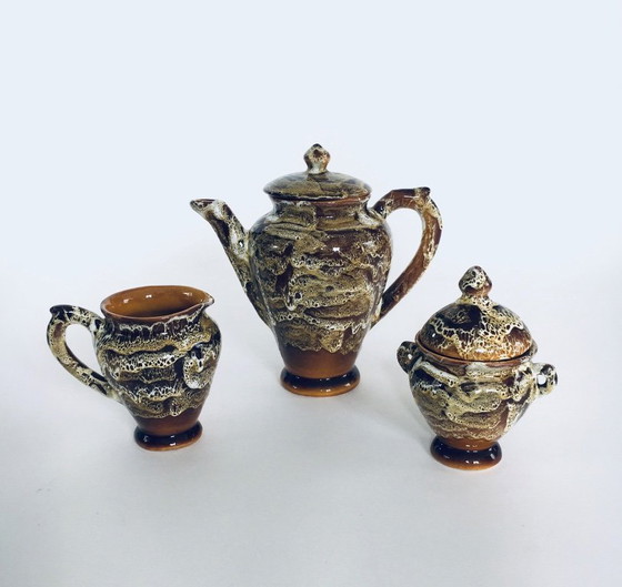 Image 1 of Midcentury Art Studio Pottery Tea & Coffee Service set, Vallauris France 1960's