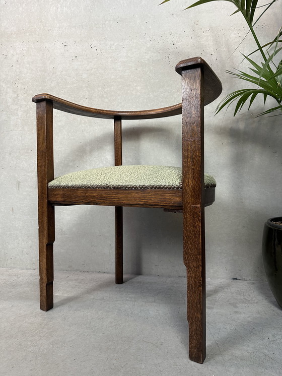 Image 1 of Originele art deco stoel - eik 
