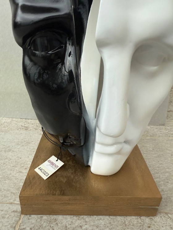 Image 1 of Modern Head Bust Statue Glamorous Environments Head Sculpture Man White