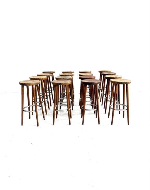 16x taburete de bar vintage, Spahn Stadtlohn años 60