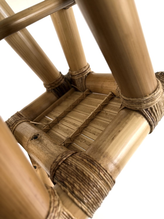 Image 1 of Skulpturaler Vintage-Stuhl aus Bambus und Schilfrohr, 50er Jahre