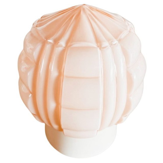Image 1 of Lampada da soffitto vintage Thabur Art Deco color rosa salmone, anni '30.