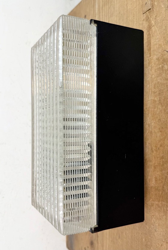 Image 1 of Applique ou plafonnier vintage en verre de Napako, années 1970