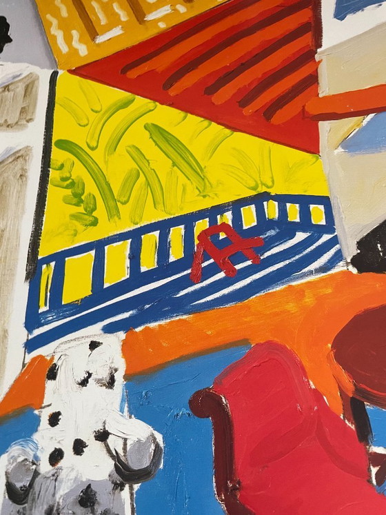 Image 1 of David Hockney, Montcalm-Interieur um 7 Uhr, Copyright David Hockney, 1988, Gedruckt in Großbritannien