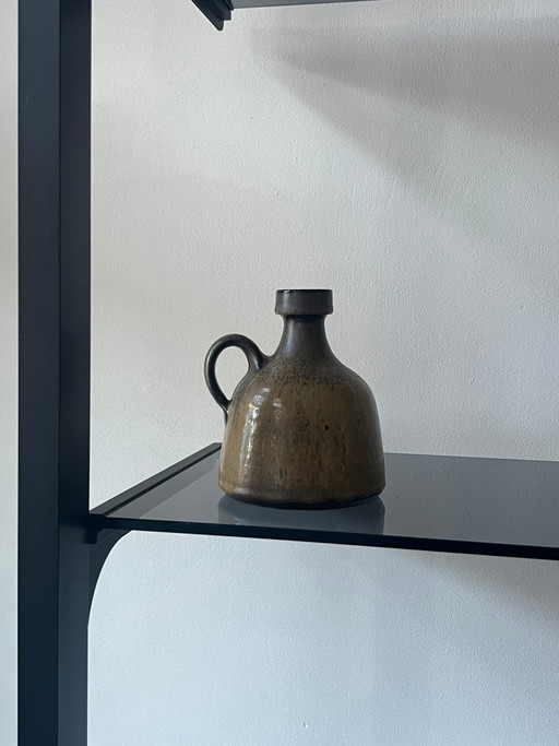 Rudi Stahl Studio-Vase – braune Keramik