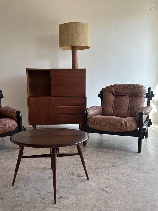 2 originele "Jean Gillon jaren 60" loungestoelen in Braziliaans modernisme!