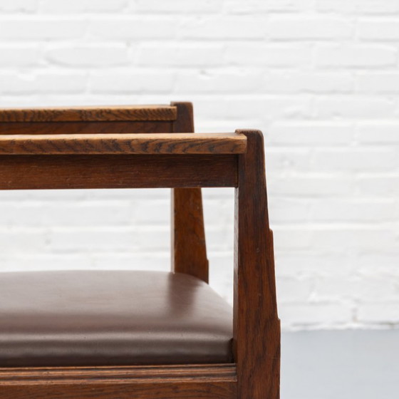 Art Deco Chair 30s – Dining chairs, Wood, Leather (photo 19 of 21)