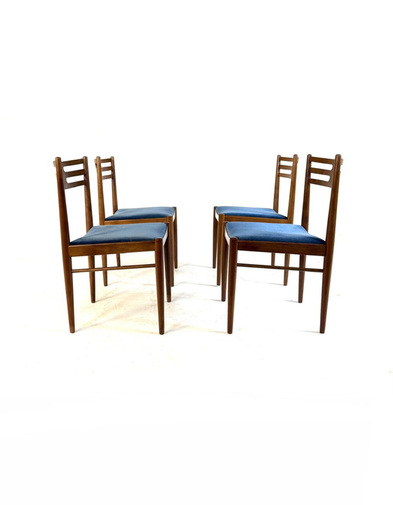 Image 1 of Set di 4 sedie da pranzo vintage danesi anni '60