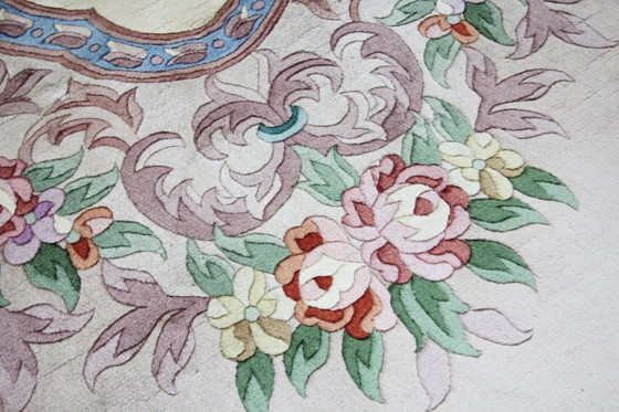 Image 1 of Tappeto moderno originale annodato a mano in stile cinese antico di Pechino, 315 x 212 cm, ottime condizioni.