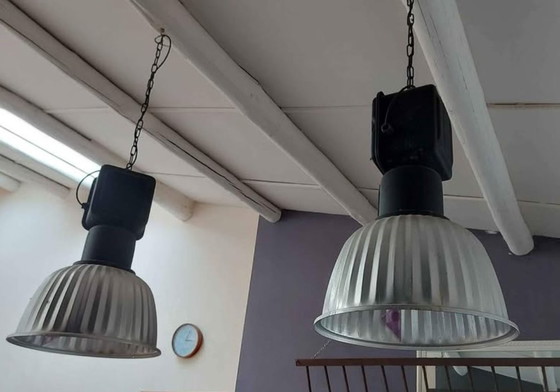 Image 1 of Grote industriële lampen omgebouwd naar E27