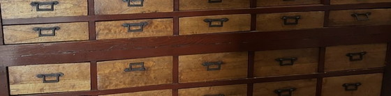 Image 1 of Unieke Antieke Japanse Apothekerskast (Meiji +/- 1880) Met Certificaat Van Echtheid