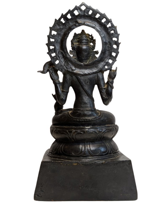 Image 1 of Avalokiteshvara en bronze antique – Tibet ou Népal, XVIIIe-XIXe siècle