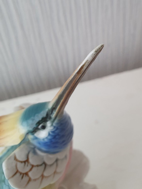 Image 1 of Karl Ens porseleinen kolibrie – handbeschilderd- perfecte staat