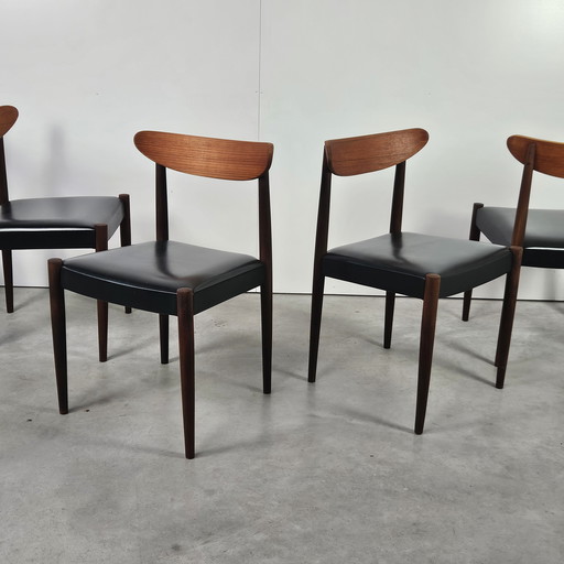 Juego de 6 sillas de comedor vintage, Oswald Vermaercke