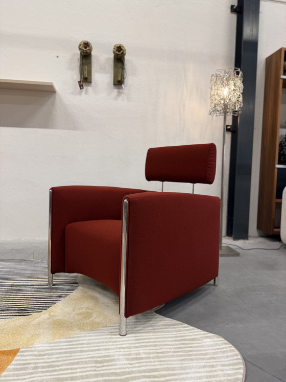 Image 1 of Leolux Goncharov Sessel, roter Stoff