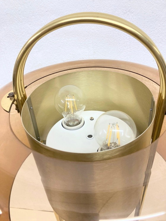 Image 1 of Lámpara de pie 70s space age de Temde latón plástico