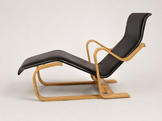 Chaise Longue Long Chair de Marcel Breuer – Edición Autorizada en Piel de 2002 – Isokon, Sillas auxiliares (photo 8 of 9)