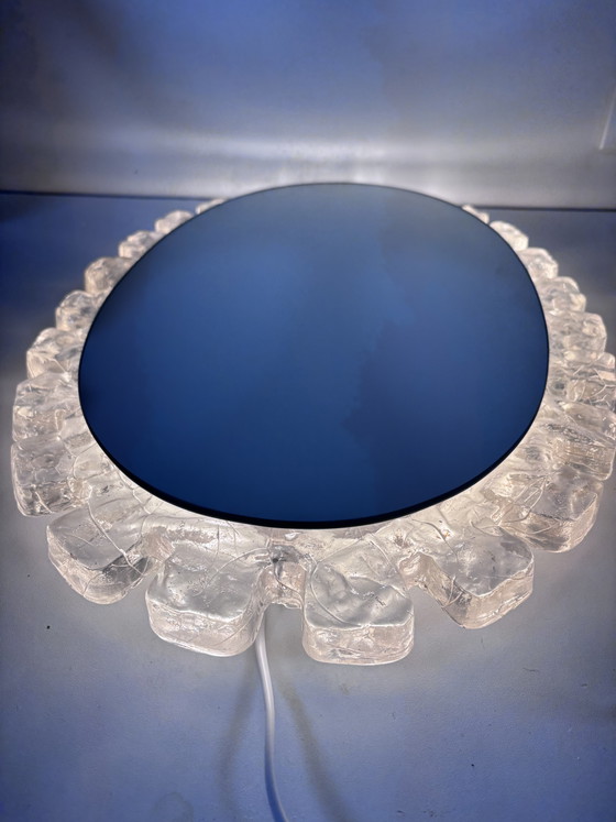 Vintage Hillebrand Verlichte Spiegel – Jars '60/'70 – Ice Glass / Sugar Glass – Plastic (photo 2 of 11)