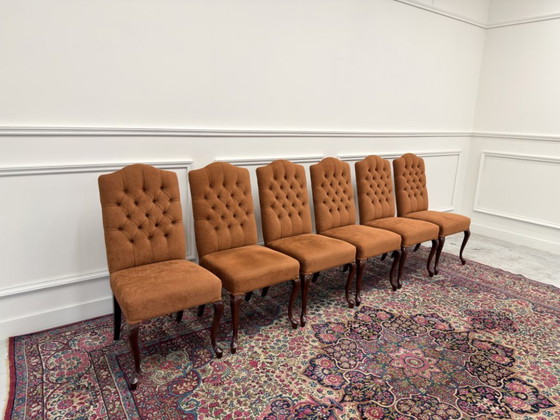 Set di Sedie Chesterfield Classiche Inglesi Imbottite – Sedie da pranzo, Textile, Wood (photo 4 of 17)