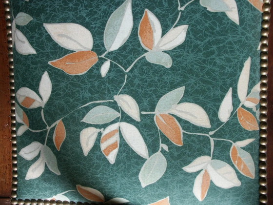 Wooden armchair, fabric, Green (photo 10 of 12)