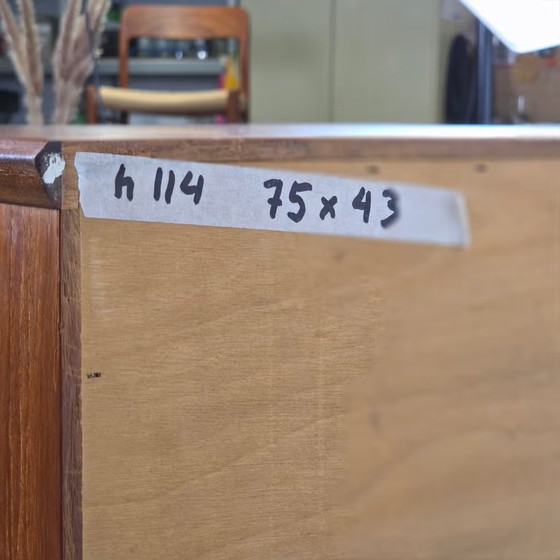 Vintage Danish chest of drawers, Omann Jun, 6 drawers, teak 1960s, Wood, Brown (photo 22 of 22)