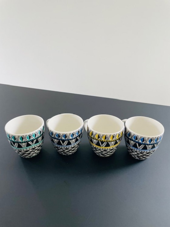 Image 1 of Set di 4 tazze di design finlandese con grafica