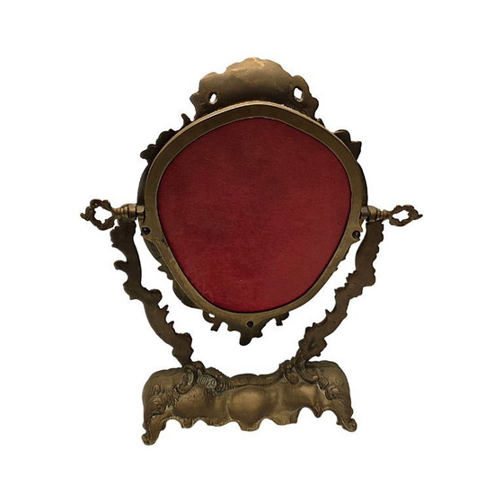 Image 1 of Antiguo espejo de mesa de bronce francés