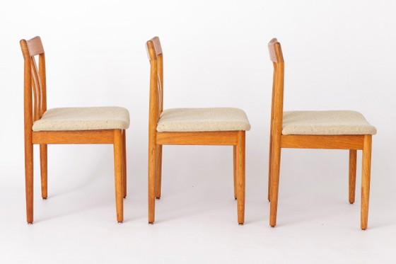 Set of 6 Vintage Danish Teak Dining Chairs by Vamdrup Stolefabrik, Original Beige Upholstery, 1960s – Textile (photo 8 of 12)