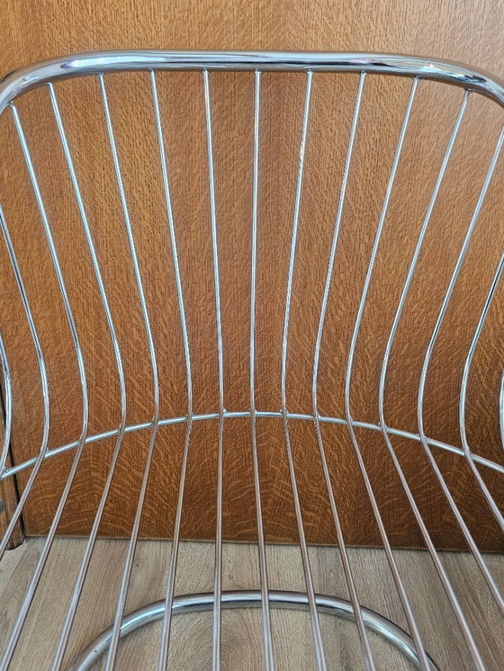 Image 1 of Sedia in filo cromato di Gastone Rinaldi per Rima