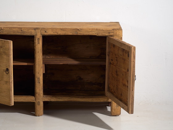 Buffet bas ancien de style primitif (c.1900) #2, Bois, Fer, Marron, Rustic (photo 51 sur 55)