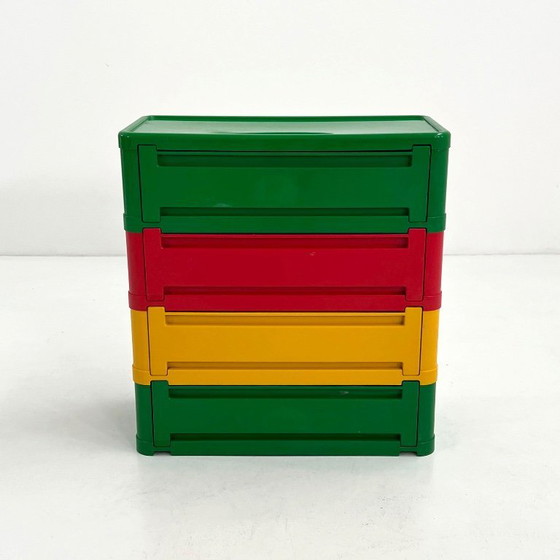 Image 1 of Multicolour Chest of 4 Drawers Model 4964 by Olaf Von Bohr for Kartell, 1970s